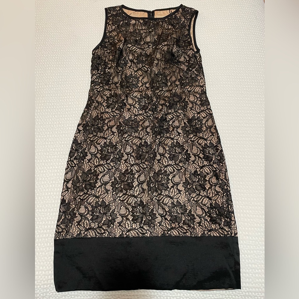 Lace dress black and tan size 2